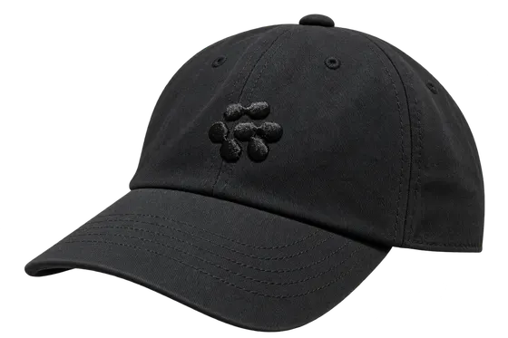 Black Cognition cap with a tonal black dot logo embroidered on the front